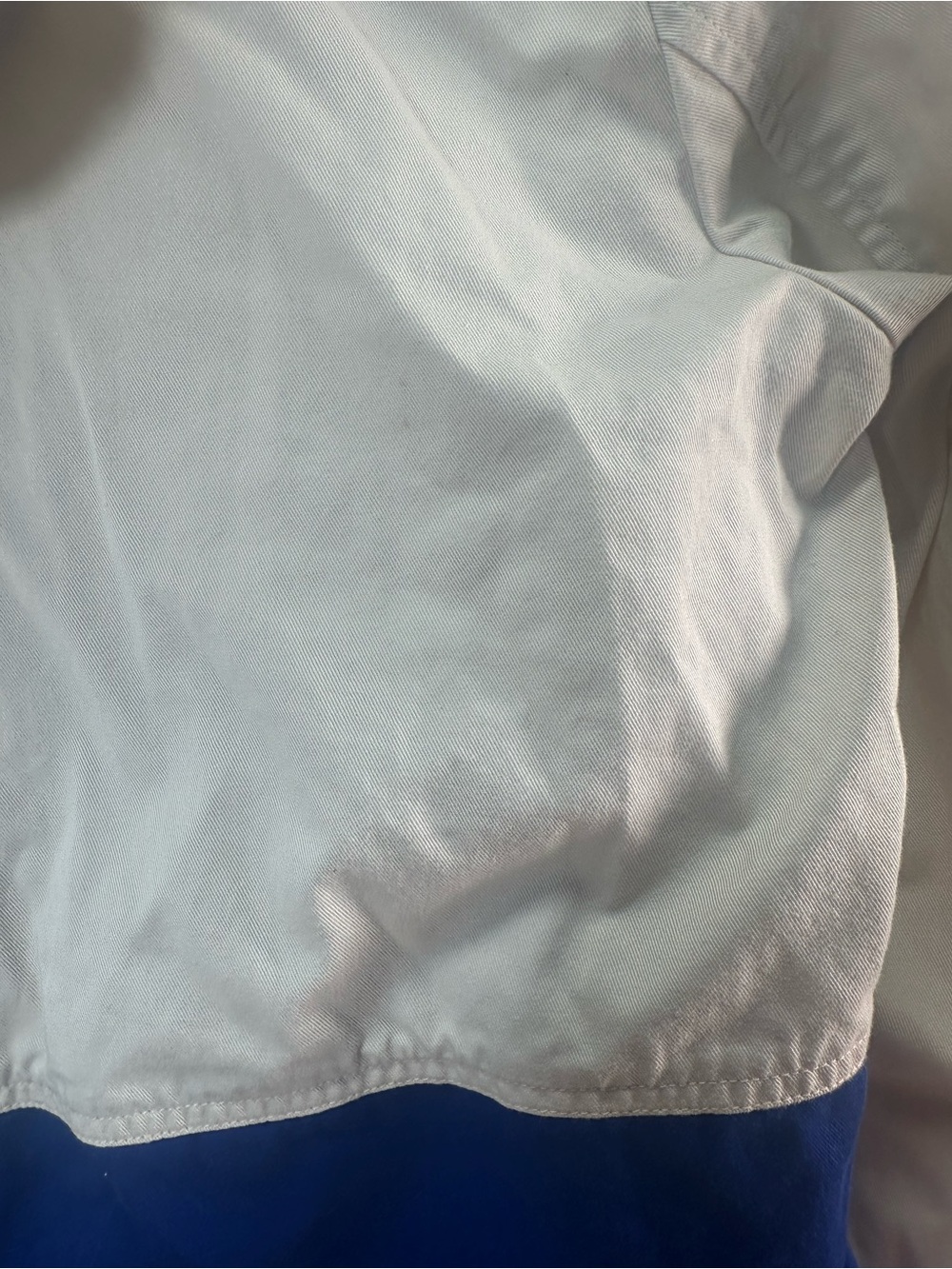 J. Crew Women’s Two-Tone Hooded Utility Jacket in White and Blue Size Medium - Picture 9 of 11